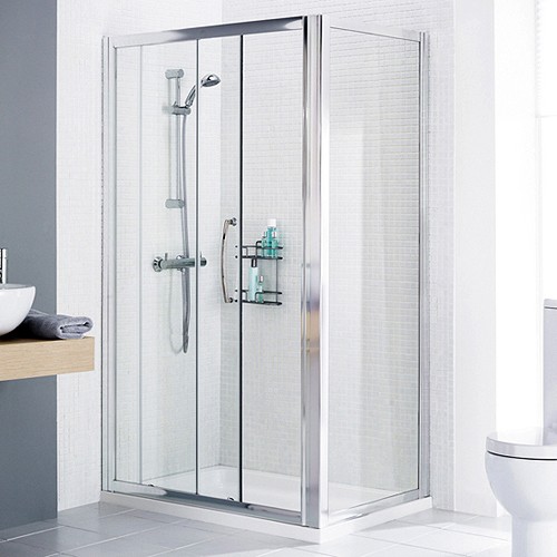 Additional image for 1700x750 Shower Enclosure, Slider Door & Tray (Right Handed).