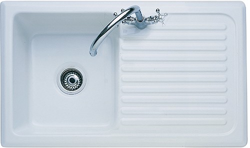 Additional image for 1.0 Bowl Ceramic Kitchen Sink, Right Hand Drainer.