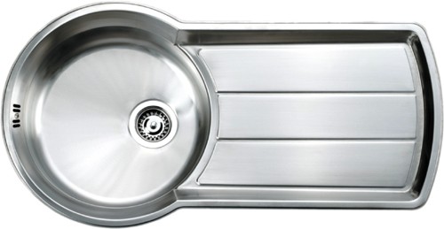 Additional image for 1.0 Bowl Stainless Steel Kitchen Sink. Reversible.