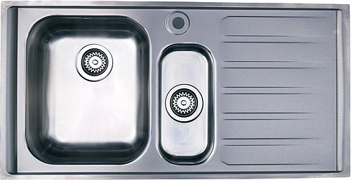 Additional image for 1.5 Bowl Stainless Steel Sink, Right Hand Drainer.