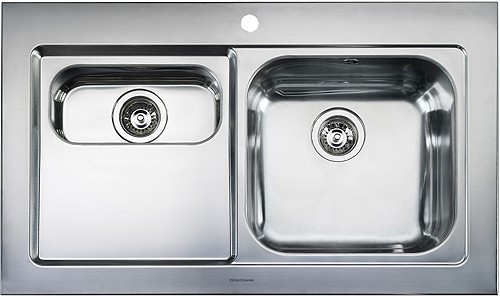 Additional image for 1.5 Bowl Stainless Steel Sink, Left Hand Drainer.