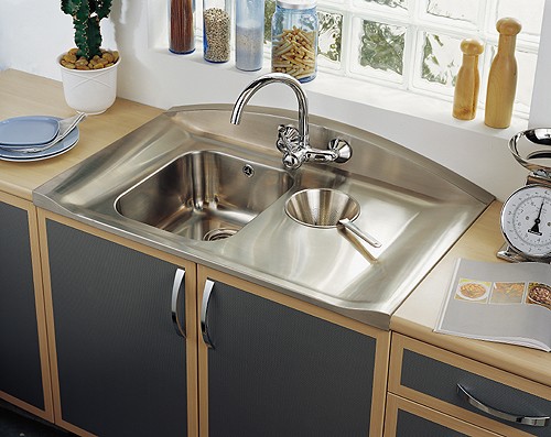 Additional image for 1.25 Bowl Stainless Steel Sink, Right Hand Drainer.