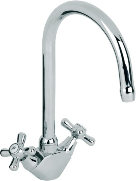 Additional image for Nostalgia Monoblock Kitchen Faucet With Swivel Spout (Chrome).