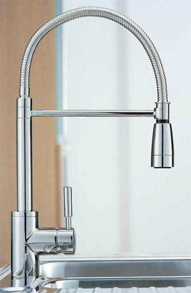 Additional image for Syncro Monoblock Kitchen Faucet With Pull Out Rinser (Chrome).