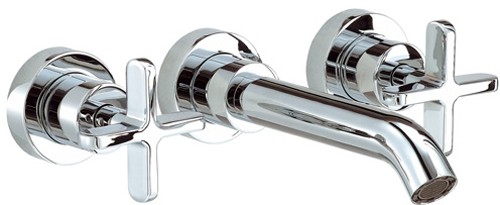 Additional image for 3 Faucet Hole Wall Mouted Bath Filler Faucet (Chrome).