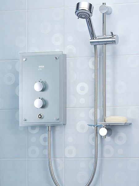 Additional image for 9.8kW Electric Shower. Thermostatic With Frosted Glass Front.