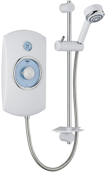 Additional image for 9.0kW Thermostatic Electric Shower With LCD (White).