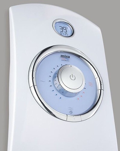 Additional image for 9.0kW Thermostatic Electric Shower With LCD (White).