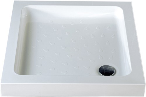 Additional image for Acrylic Capped Square Shower Tray. 760x760x80mm.