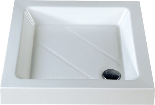 Additional image for Stone Resin Square Shower Tray. 800x800x110mm.