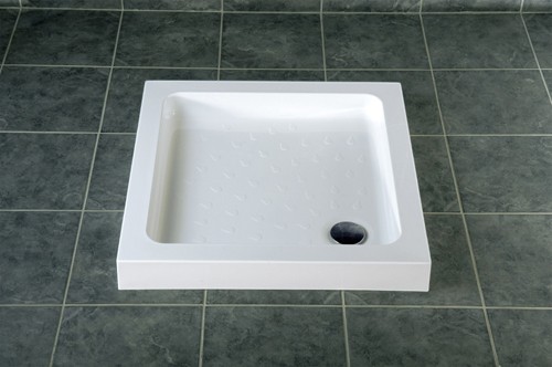 Additional image for Acrylic Capped Square Shower Tray. 800x800x80mm.
