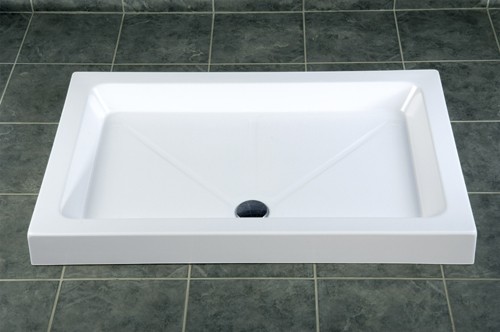 Additional image for Stone Resin Rectangular Shower Tray. 900x760x110mm.