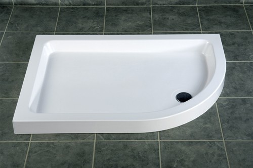 Additional image for Stone Resin Offset Quad Shower Tray. 900x800mm (Right Hand).