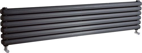 Additional image for Peony Double Radiator. 6702 BTU (Anthracite). 1800mm Wide.