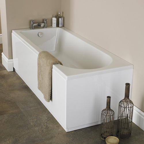 Additional image for Barmby Single Ended Acrylic Bath & Panels. 1800x750mm