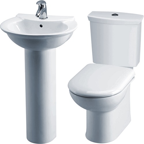 Additional image for Otley 4 Piece Bathroom Suite With Toilet & 500mm Basin.