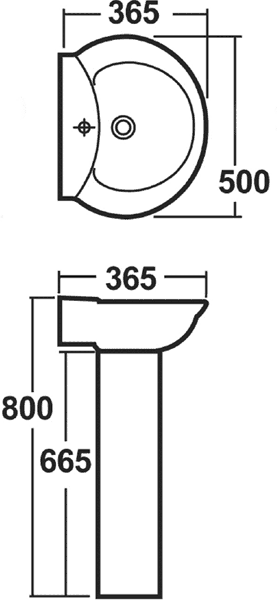 Additional image for Otley 4 Piece Bathroom Suite With Toilet & 500mm Basin.