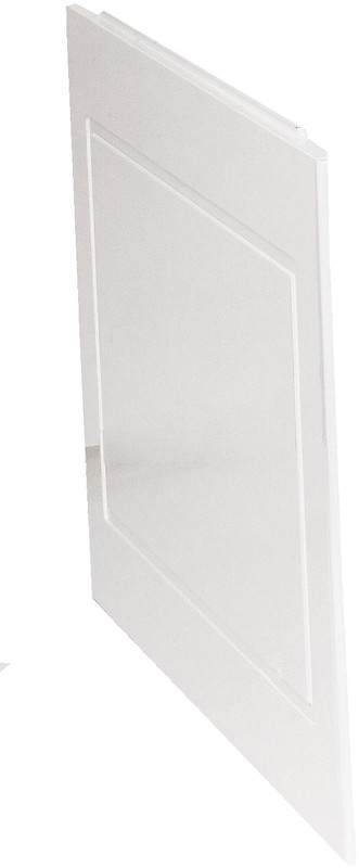 Additional image for 750mm modern bath end panel in white.