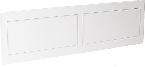 Additional image for 1500mm modern bath side panel in white.