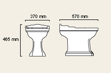 Additional image for Bidet with 1 Faucet Hole.