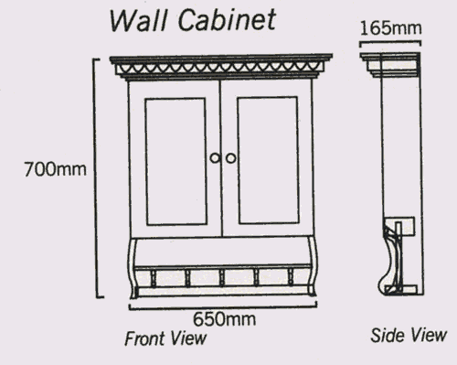 Additional image for Traditional bathroom cabinet in cherry finish.