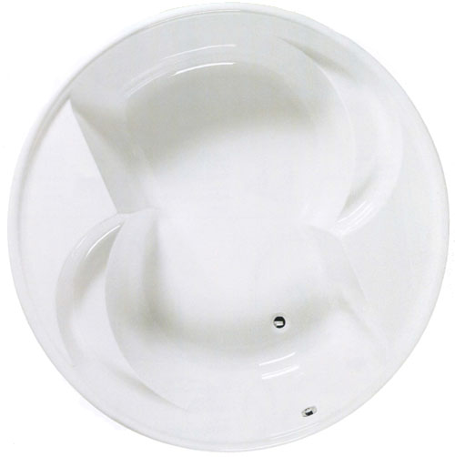 Additional image for Apollo acrylic circular bath with no faucet holes.  1775mm diameter.
