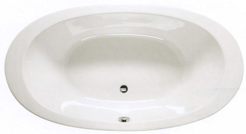 Additional image for 1800 x 960mm Gomera acrylic oval bath with no faucet holes.