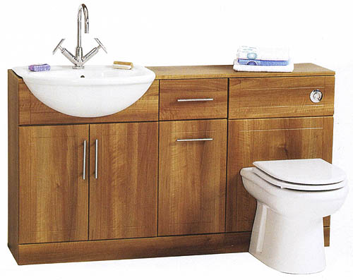 Additional image for Deluxe cherry bathroom furniture suite.  1400x810x300mm.