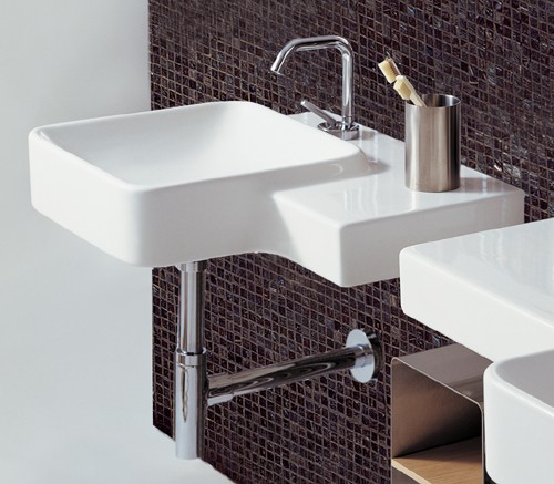 Additional image for 1 Faucet Hole Square Wall Hung Basin. 575 x 500mm.