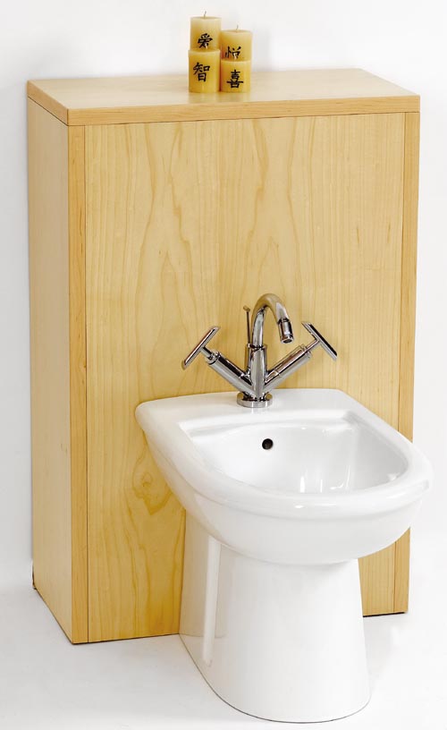 Additional image for Monte Carlo complete back to wall bidet set in maple.