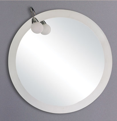 Additional image for Bromley illuminated bathroom mirror.  Size 800mm diameter.