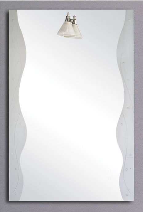Additional image for Lincoln illuminated bathroom mirror.  Size 600x900mm.