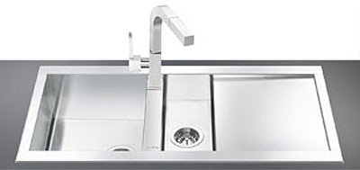 Additional image for 1.5 Bowl Low Profile Stainless Steel Sink, Right Hand Drainer.