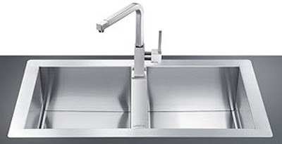 Additional image for 2.0 Bowl Stainless Steel Flush Fit Kitchen Sink.