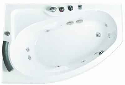 Additional image for Deluxe Whirlpool Bath.  Right Hand. 1500x1000mm.