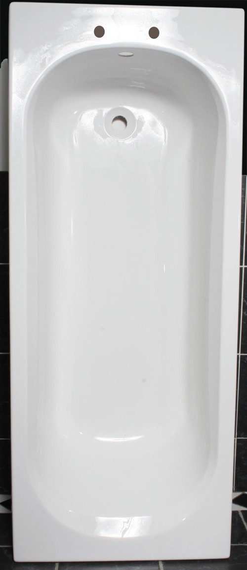 Additional image for White acrylic bath. 1700 x 700mm. Legs included. 2 Faucet holes.