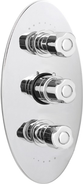 Additional image for Triple concealed 3/4" thermostatic shower valve