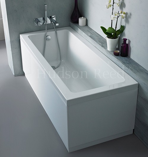Additional image for Single Ended Acrylic Bath & White Panels. 1400x700mm