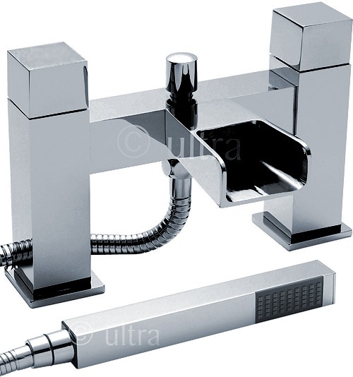 Additional image for Waterfall Bath Shower Mixer Faucet With Shower Kit (Chrome).