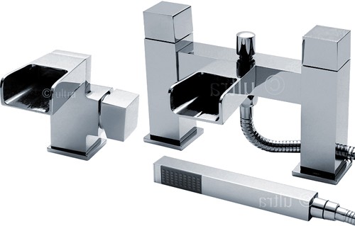Additional image for Waterfall Basin & Bath Shower Mixer Faucet Set (Free Shower Kit).