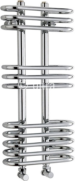 Additional image for Sway Cloakroom Heated Towel Rail (Chrome). 300x650mm