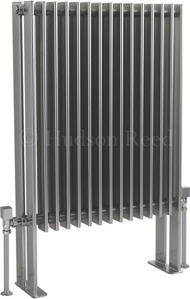 Additional image for Fin Floor Mounted Radiator (Silver). 570x900mm.