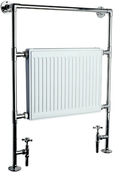 Additional image for Duchess heated towel rail (chrome). 640x920mm. 2064 BTU