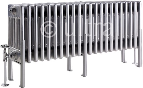 Additional image for 6 Column Radiator With Legs (Silver). 1011x480x220mm.