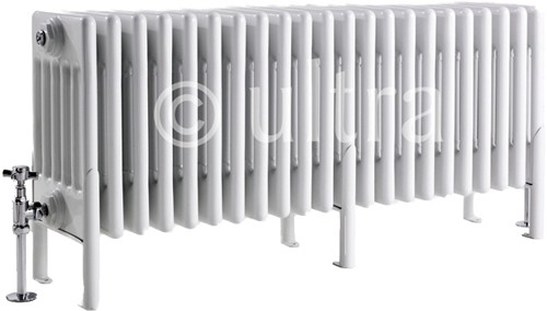 Additional image for 6 Column Radiator With Legs (White). 1011x480x220mm.