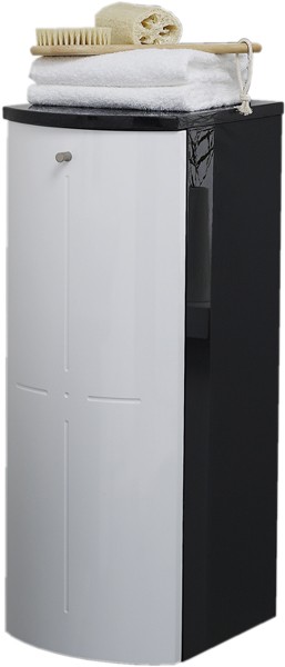 Additional image for Wall Storage Cabinet (Black & White).  300x800mm.