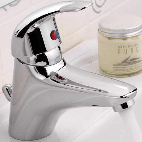 Additional image for Single lever mono basin mixer faucet with pop-up waste.