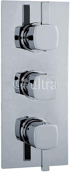 Additional image for Triple Concealed Thermostatic Shower Valve (Chrome).