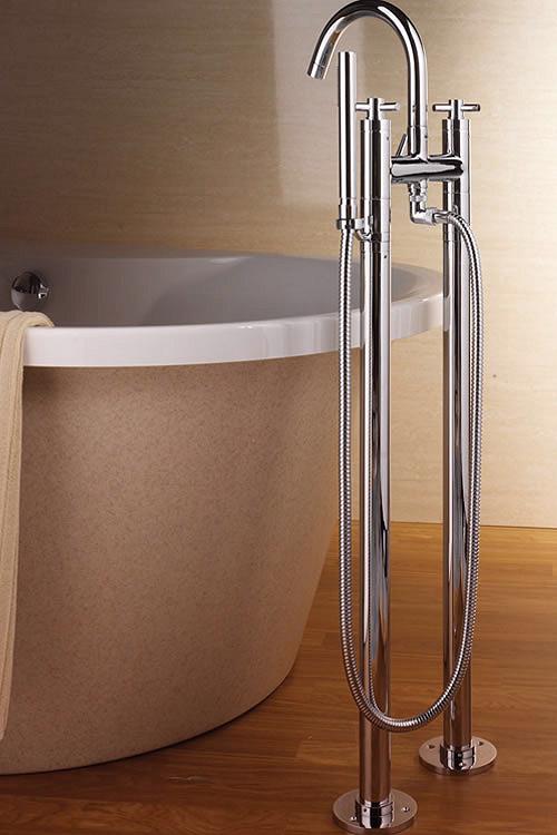 Additional image for Bath shower mixer small swivel spout and shower kit.