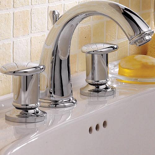 Additional image for Luxury 3 faucet hole basin mixer with free pop up waste.